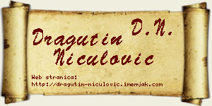 Dragutin Niculović vizit kartica